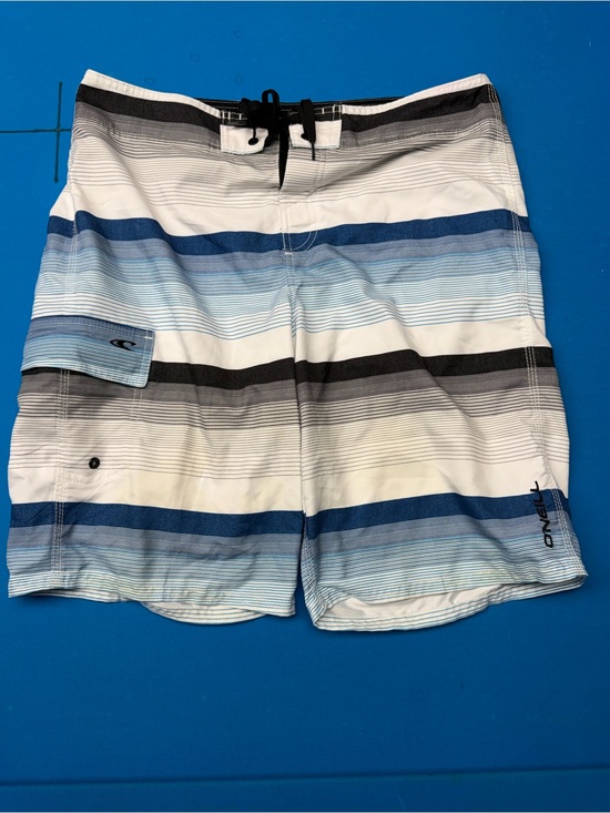 O'Neill Other - O'Neill White and Blue Striped Men’s Board Shorts